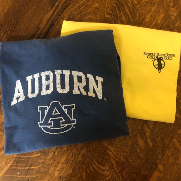 Comfort Colors Other - Navy “Auburn” & Yellow “Robert Trent Jones Golf Trail” Tee Shirts - Size  3XL